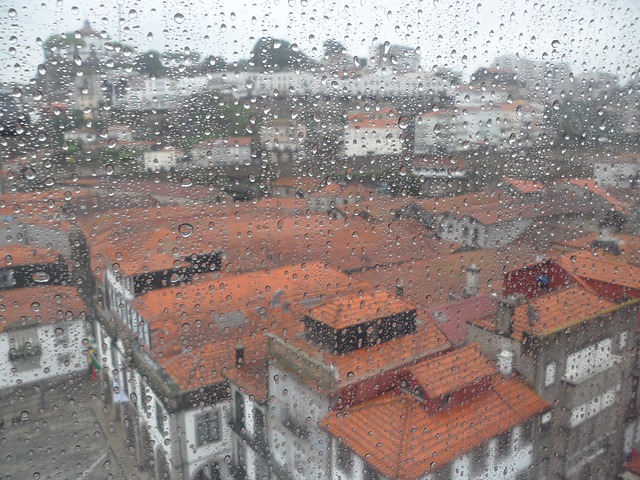 déšť na okně